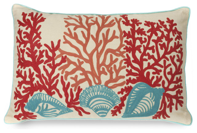 Tyden Shells and Coral Pillow