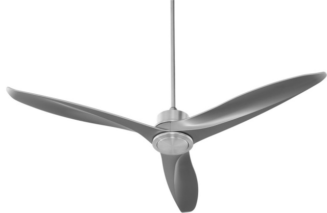 Kress 60" 3-Blade Ceiling Fan, Satin Nickel