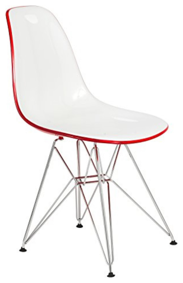 LeisureMod Cresco Molded 2-Tone Eiffel Side Chair