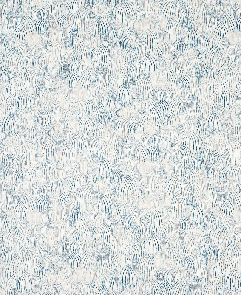 Schumacher Feathers Printed Wallpaper, Double Roll Contemporary