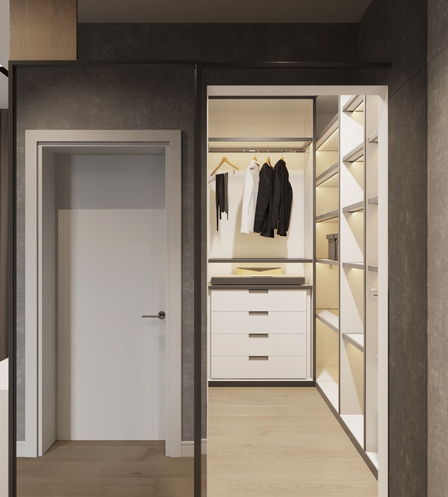 Интерьер в спальне частного дома с.Рощино