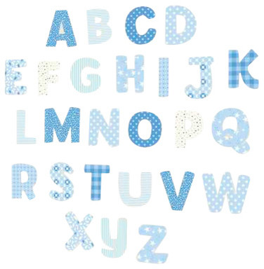 Nursery Alphabet Wall Decals Blue Modern By Fun Nursery Alphabet Wall Decals Blue