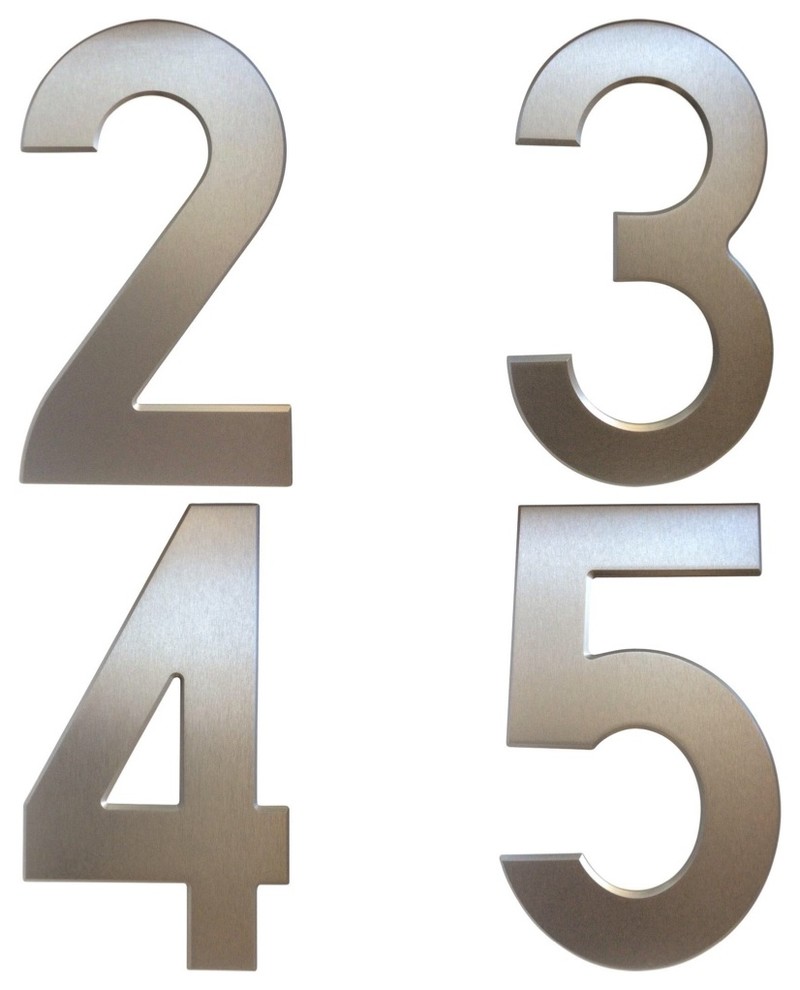 Silver House Numbers