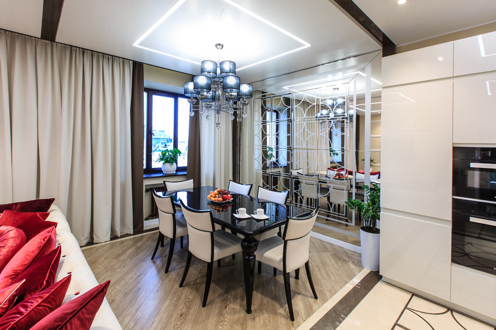 Гостиная-кухня-столовая