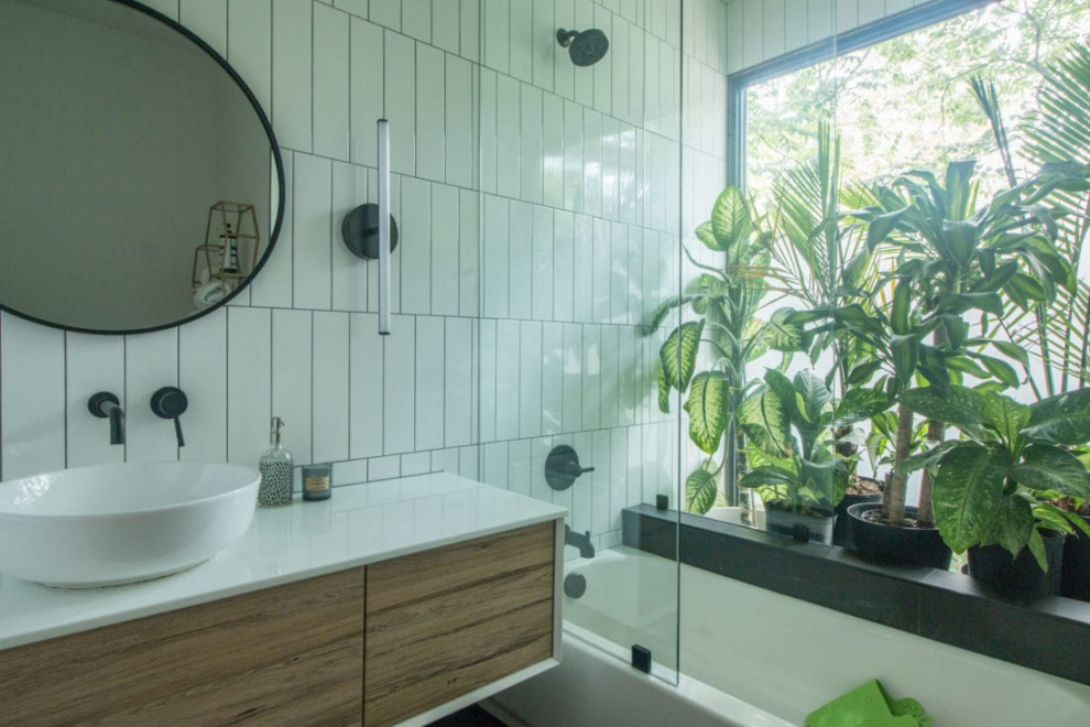 Пример оригинального дизайна: ванная комната в скандинавском стиле