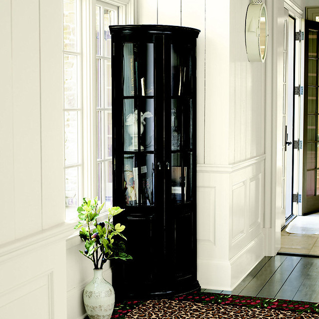 Full Chilton Curved Corner Cabinet Black Traditional Bathroom Full Chilton Curved Corner Cabinet Black