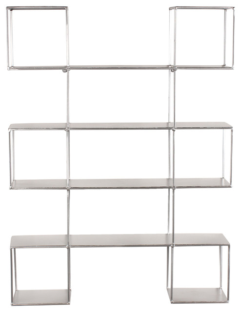 Tetbury Geometric Metal Floating Wall Shelves Transitional Tetbury Geometric Metal Floating Wall Shelves Transitional Display And By Uniek Inc