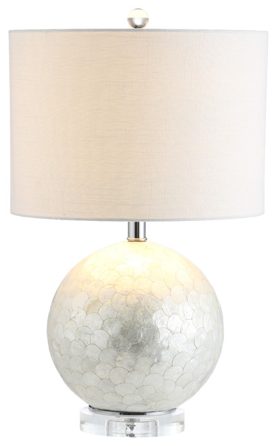 Zuri 23 5 Capiz Seashell Sphere Base Pearl And White Beach