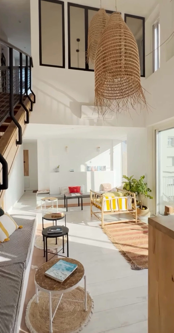 Projet Nédélec, rénovation d'un appartement avec mezzanine rooftop et balcon.