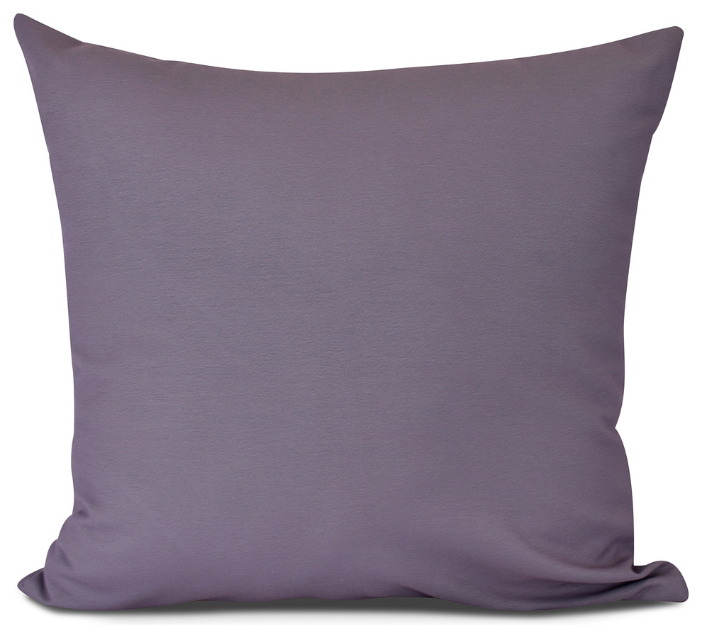 Solid Outdoor Pillow, Purple,16 x 16 inch