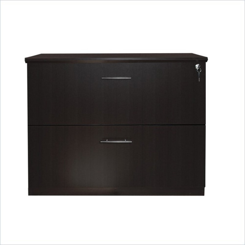 Urbanpro Engineered Wood 2 Drawer Lateral Filing in Espresso Transitional Filing