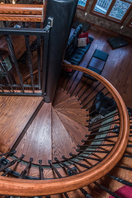 Rustic Loft Spiral Staircase - Salter Spiral Stair ...