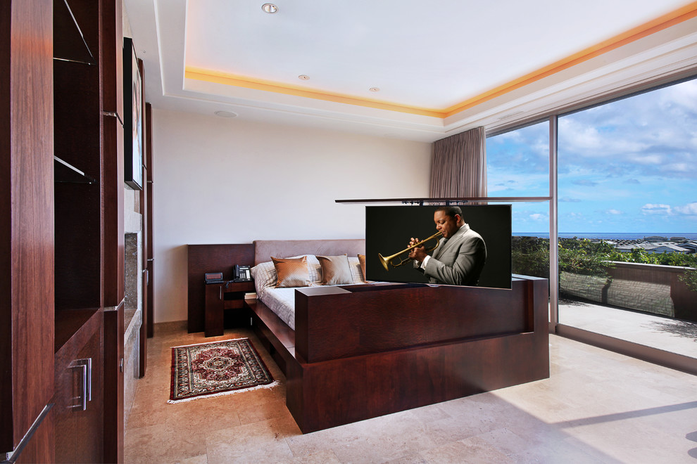 Trendy bedroom photo in Orange County