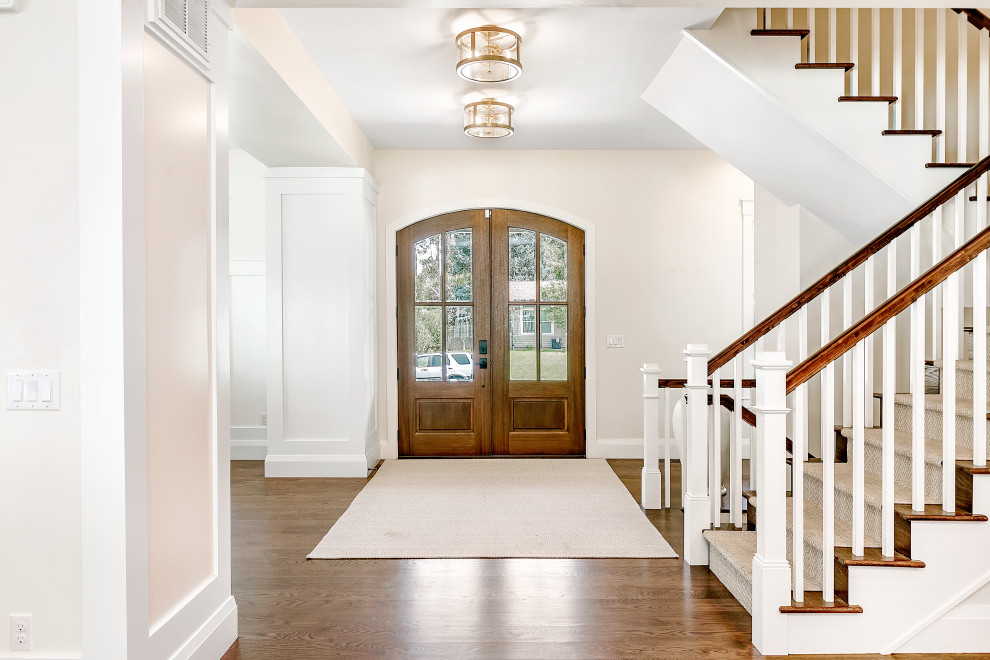 Inspiration for a transitional entryway remodel in Denver
