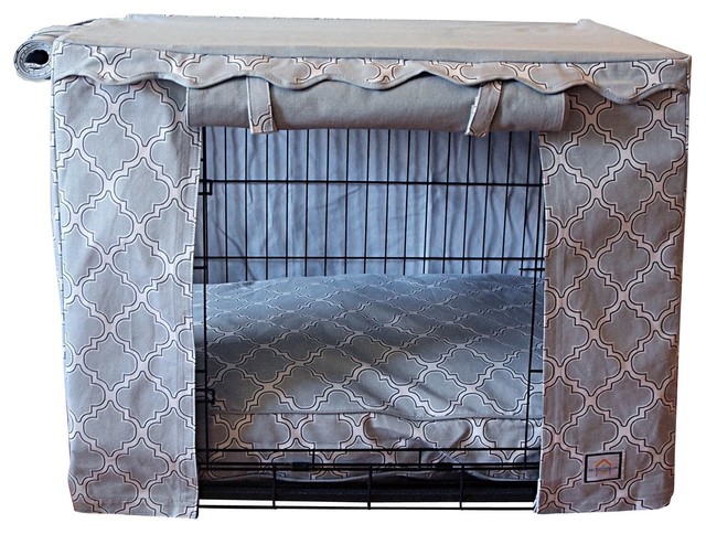 grey dog crate cover