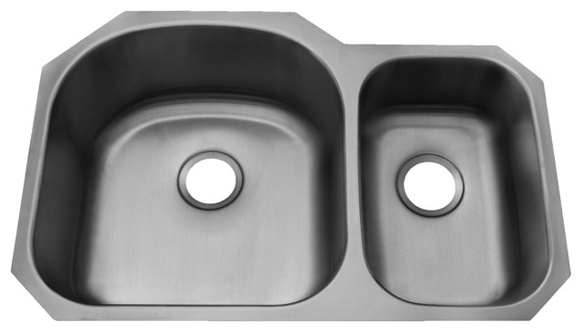 Century Regal 18 Gauge Stainless Steel D Shaped 70 30 Double Kitchen Bowl Sink