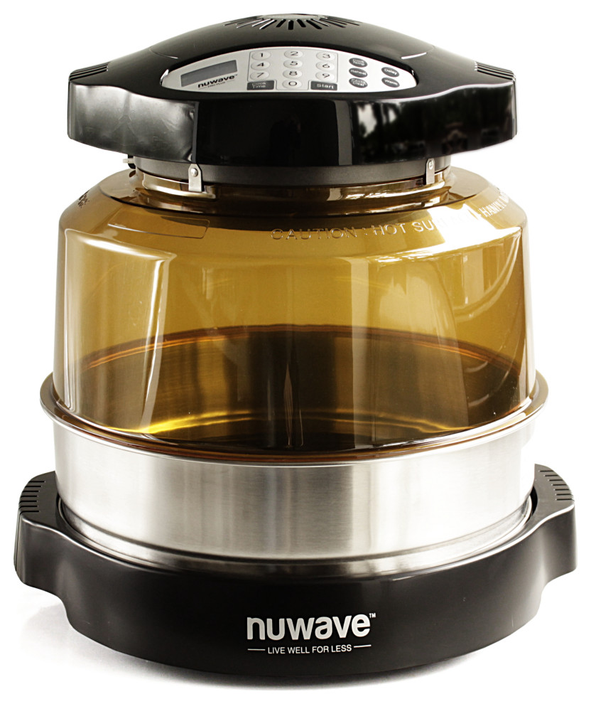 NuWave Oven Pro Plus with Extender Ring & Precision Induction Cooktop Gold Transitional