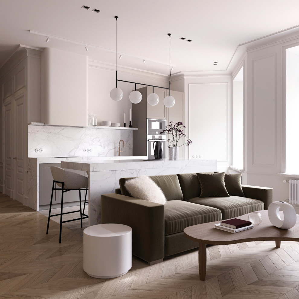 Двухуровневая квартира в старом доходном доме Петроградского района