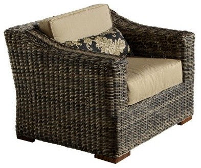 RST Resort Collection Club Chair - Weathered Gray Rattan