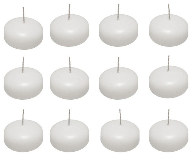 Small Floating Candles, Set of 12 Contemporary Candles by JH