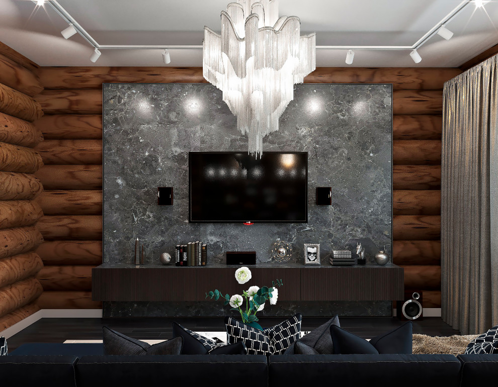 Дизайн-проект загородного дома из дикого бруса