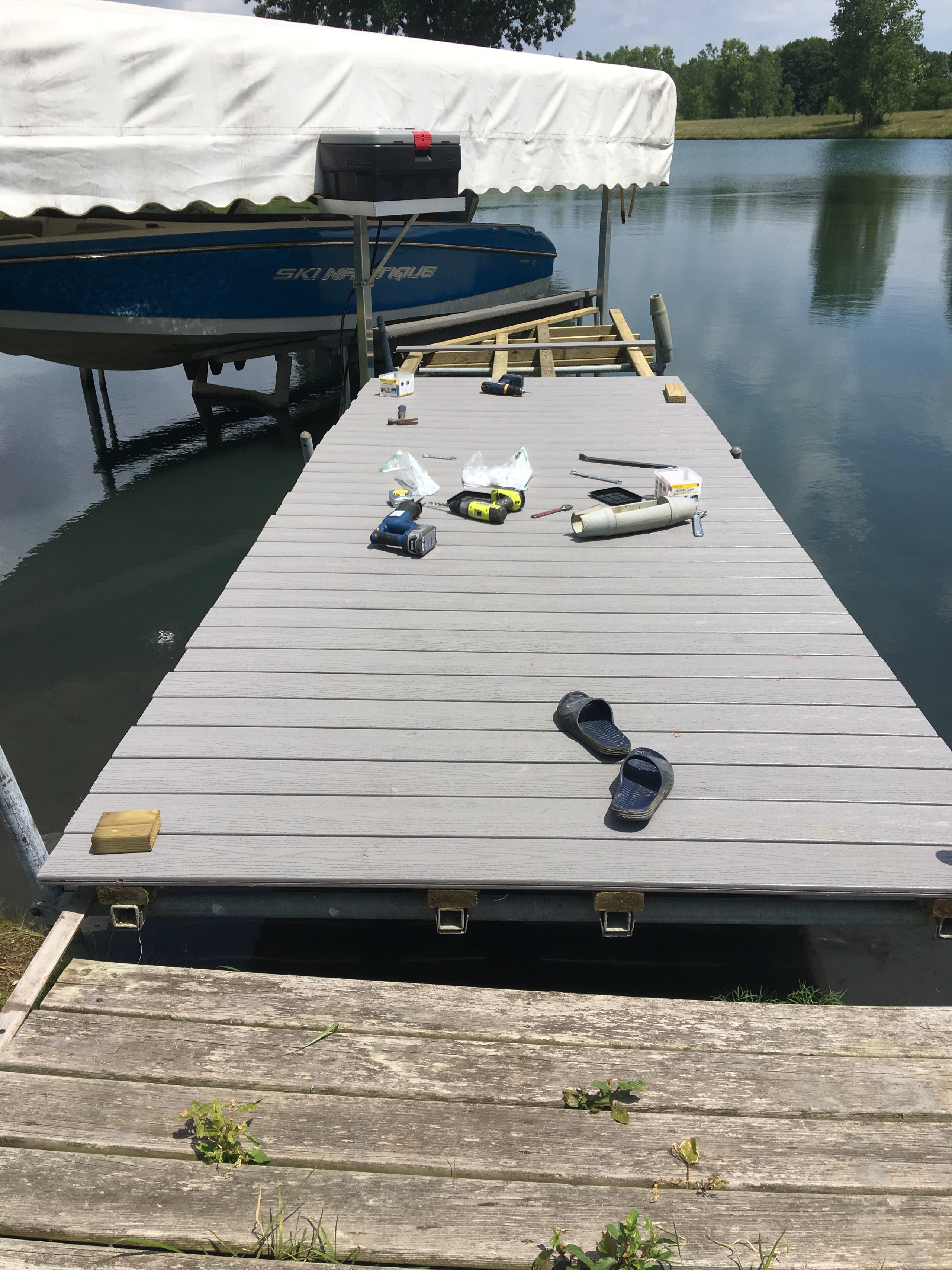 New Fiberon Dock strip and replace and add triangle section