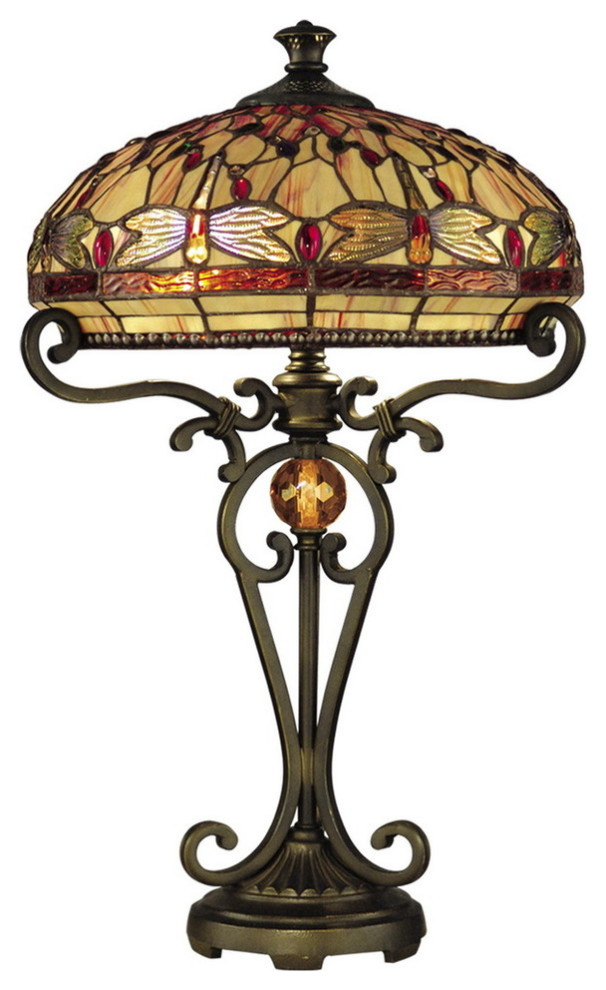 Dale Tiffany TT10095 Briar Dragonfly - Two Light Table Lamp