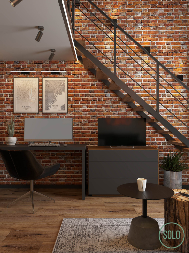 Лофт со спальней на втором уровне