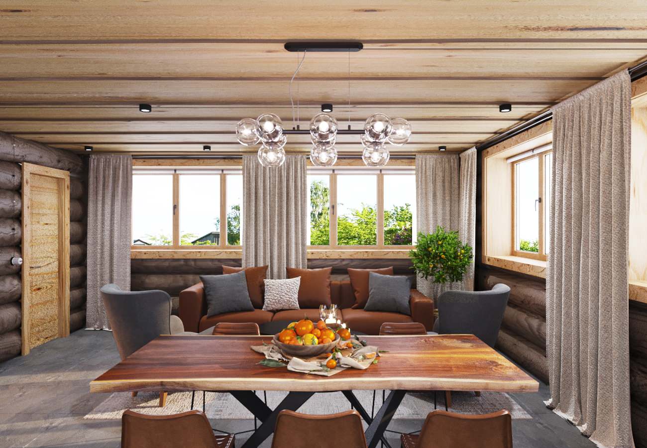 Интерьер бани в Бийске