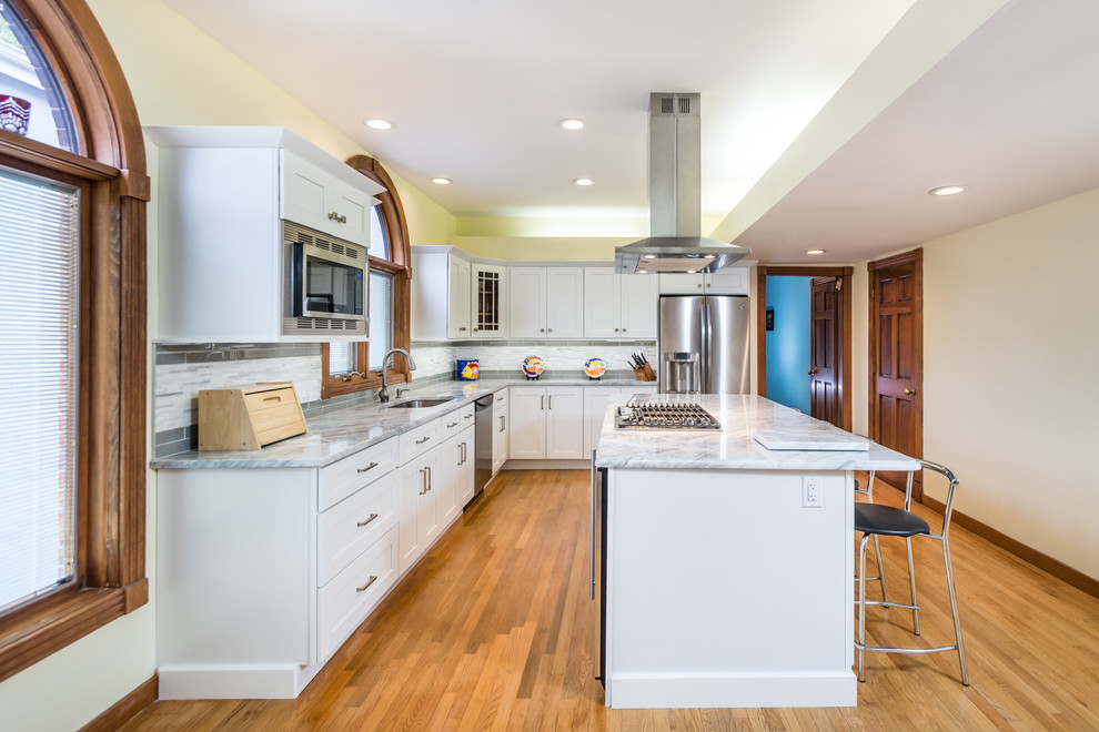 Super White Granite Kitchen - Contemporary - Kitchen - St ...