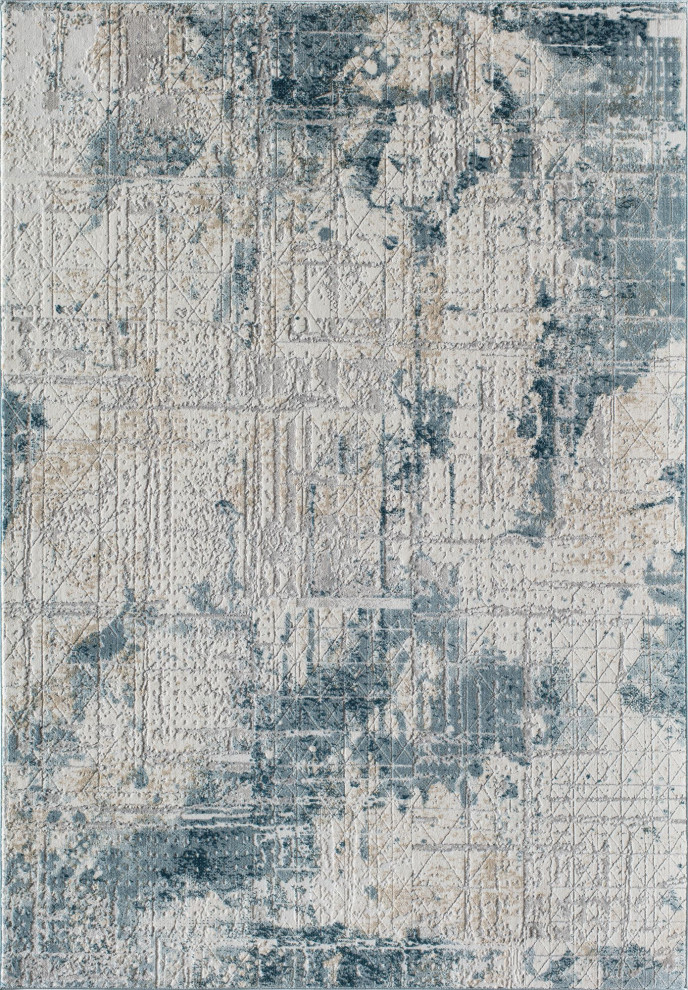 Astor Stargazer Transitional Abstract Area Rug, 5'3"x7'0", 2'6"x4