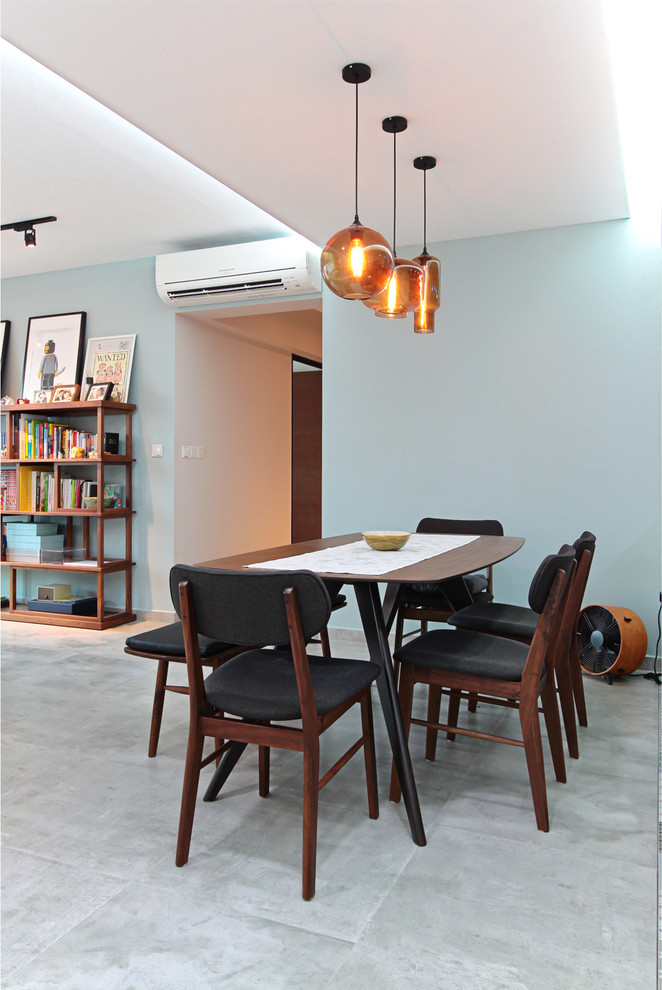This is an example of a modern dining room in Singapore.