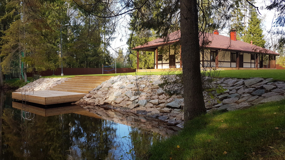 Коттедж с имитацией фахверка