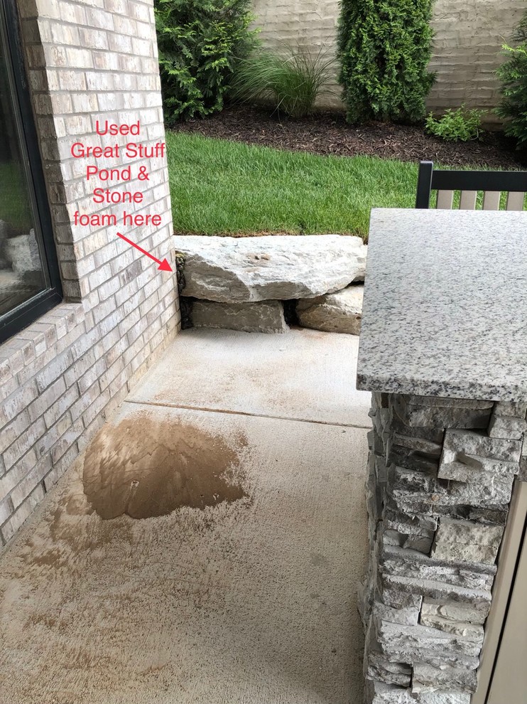 How to prevent muddy runoff on back patio?