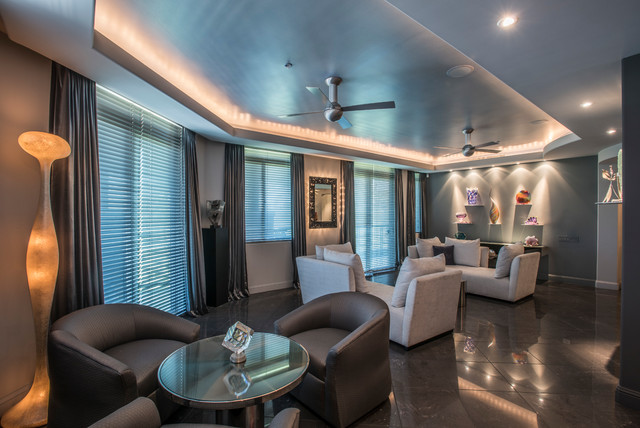 Scottsdale Contemporary Renovation contemporary-living-room