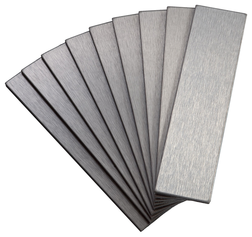 Aspect Stainless Peel and Stick Tiles (6 square feet)