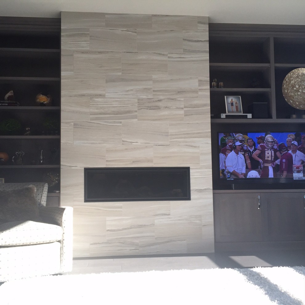 Inspiration for a contemporary family room remodel in Other