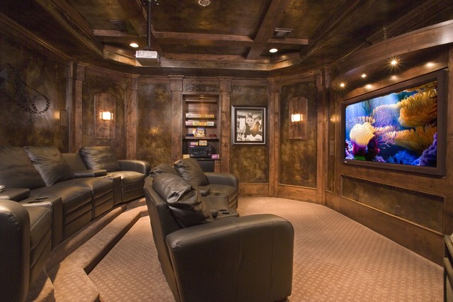Traditional Home Theater - Traditional - Home Theater - Houston