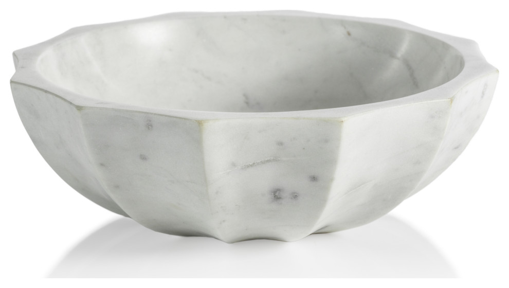 Fulham Scalloped Marble Bowl