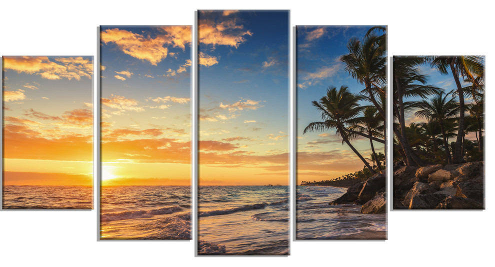 Designart, 60"x32" Tropical Metal Wall Art by Design Art USA Houzz