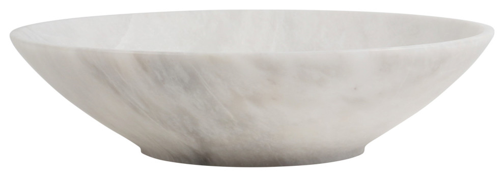 14" Tiffany Collection Bowl, Honed Finished, White
