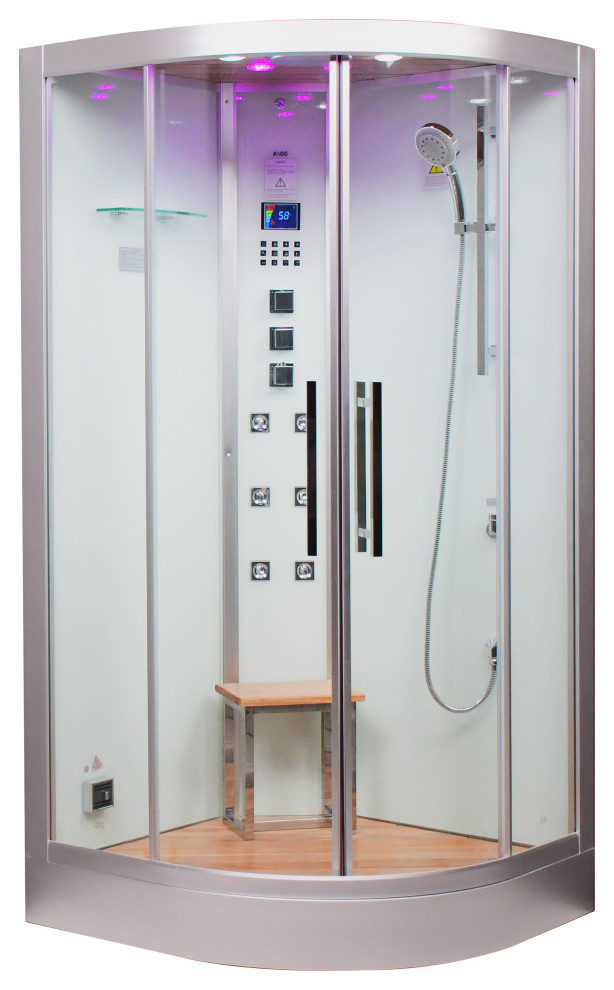 WalkIn Corner Steam Shower Contemporary Steam Showers by Steam Showers 4 Less Houzz