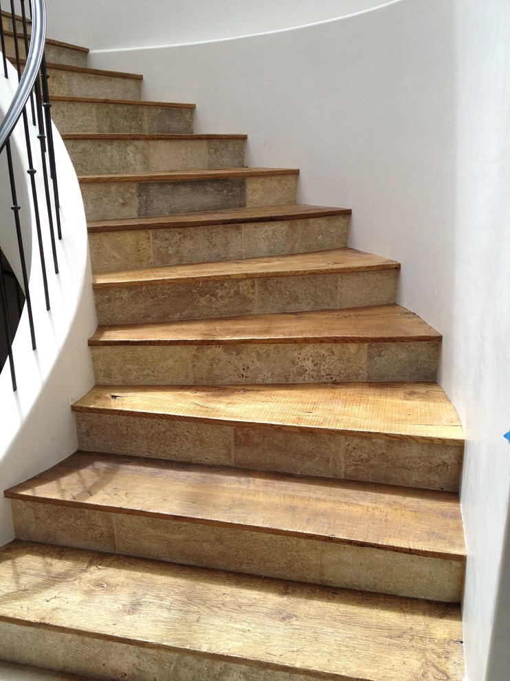 This is an example of a mediterranean staircase in Orange County.