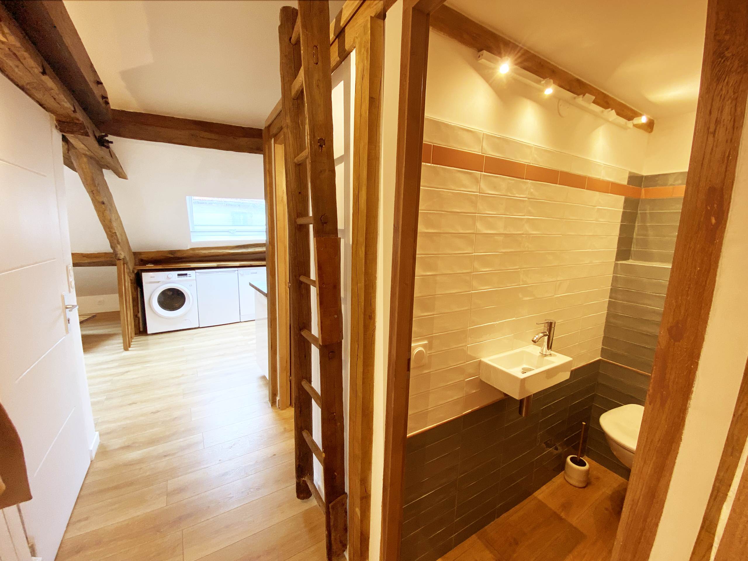 Aménagement sous comble 2 pièces 34m2 Carez et 68m2 au sol