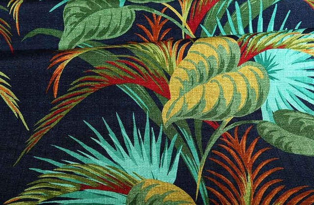 Havana Fabric in Cobalt - Tropical - Fabric - los angeles - by FabricSeen