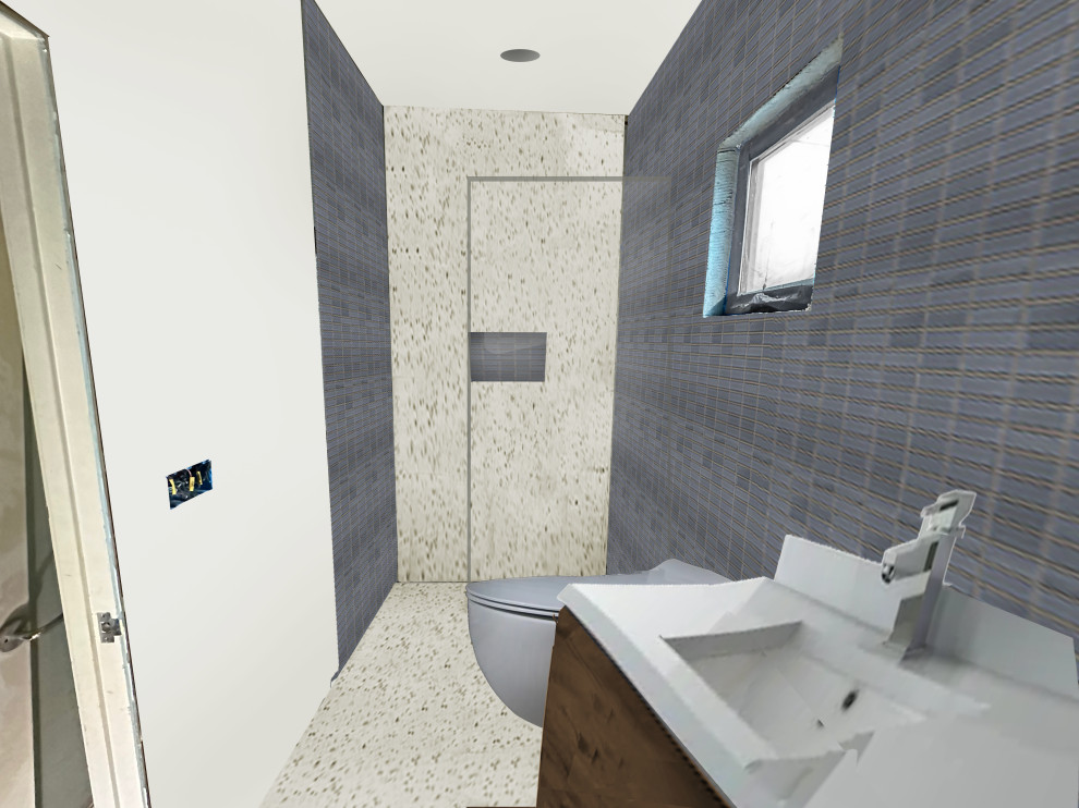 Guest bath tile design.