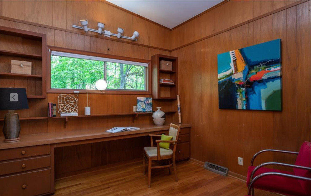 Making MCM wood paneled office feel brighter and more functional?