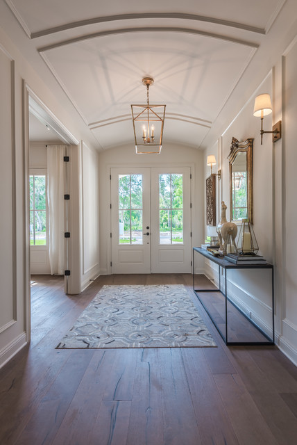 The Hampton Model Home Entry transitional-hall