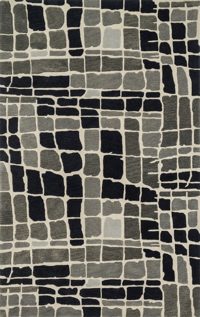 Loloi Nova Collection Rug, Gray and Black, 5'x7'6"