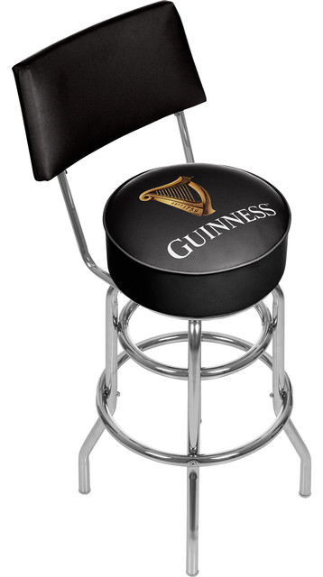 Bar Stool - Guinness Harp Stool with Foam Padded Seat and Back